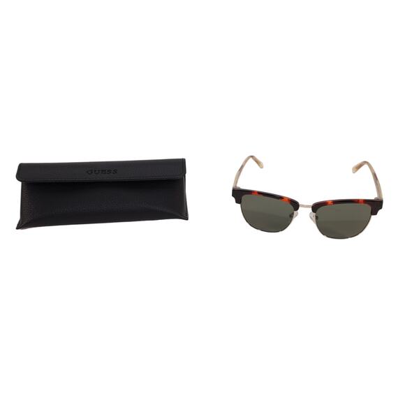 Guess Mens Round Sunglasses - Dark Havana / Green - NWT - Picture 10 of 10